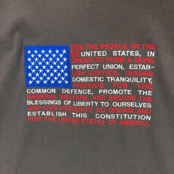 We The People of the United States America Embroidered Text Size XL - Picture 5 of 7